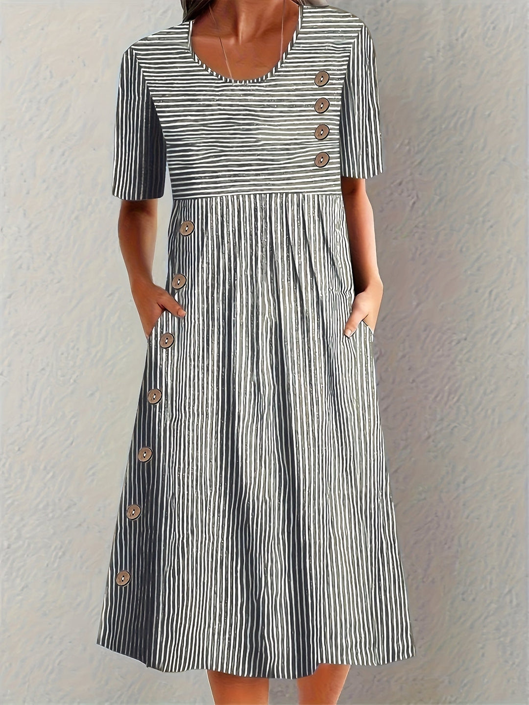 The Larelle Stripe Midi Dress