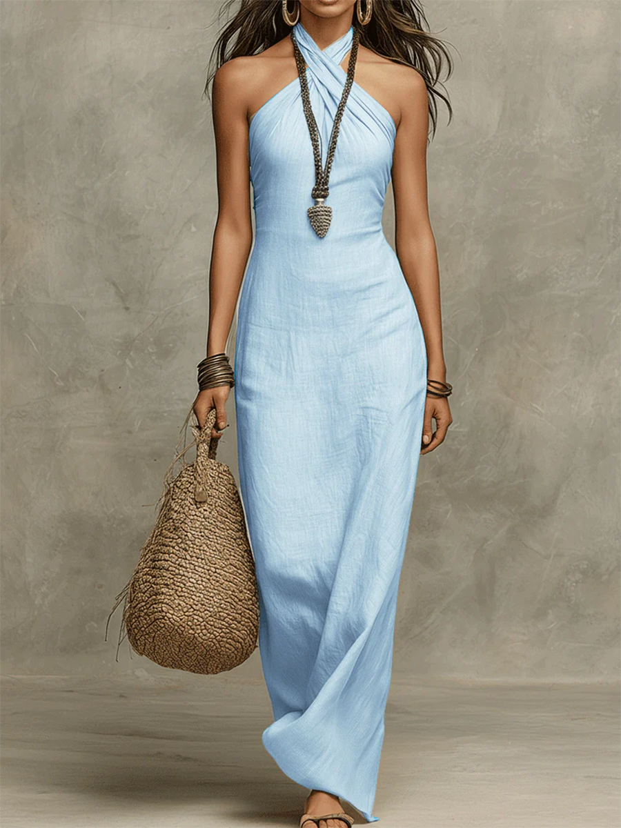 The Sienna Halter Maxi Dress