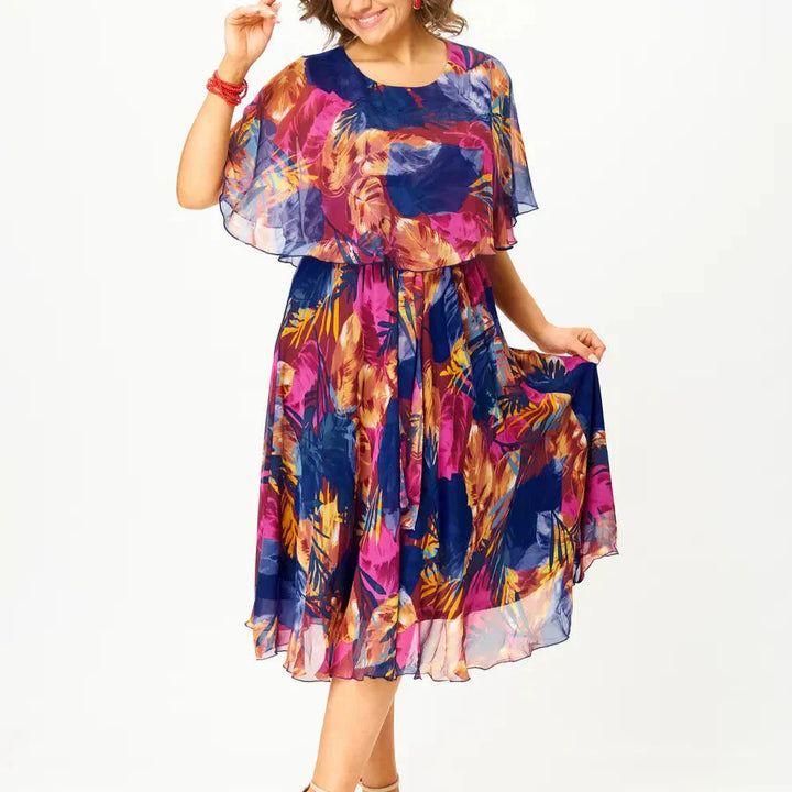 Isabella Flow Overlay Midi Dress