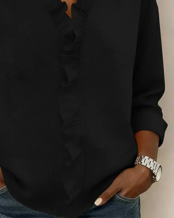 Elara Soft Ruffle Blouse