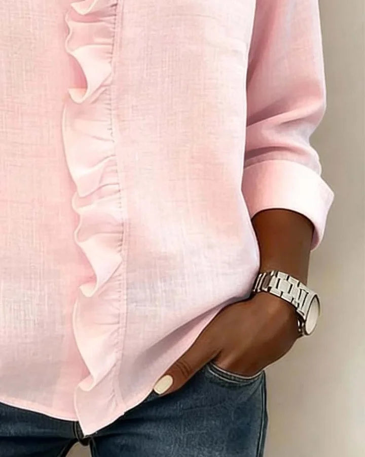 Elara Soft Ruffle Blouse