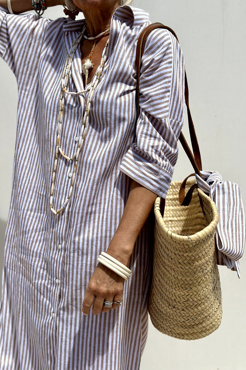 The Isla Striped Shirt Dress