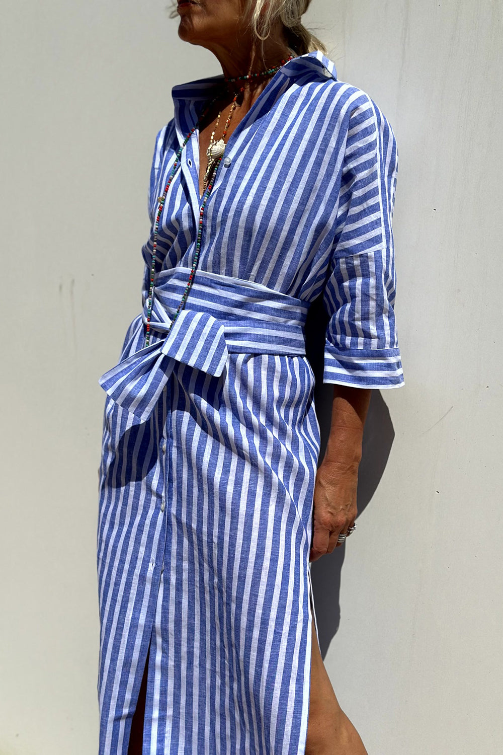The Isla Striped Shirt Dress