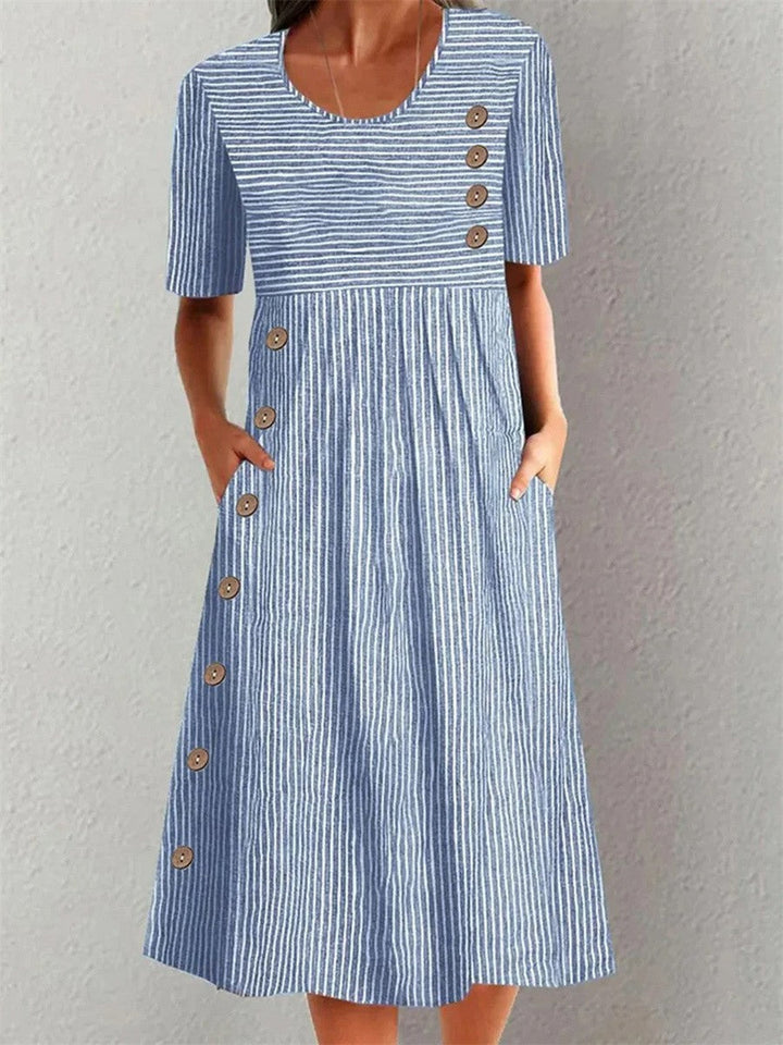 The Larelle Stripe Midi Dress