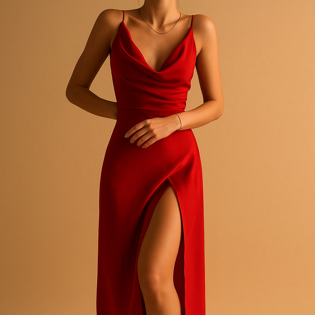 The Yara Sculpted V-Neck Maxi Dress