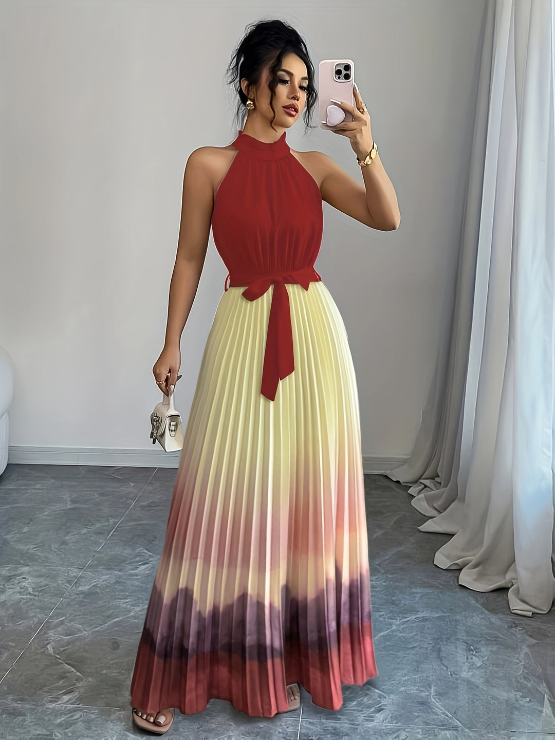 Elira | Flowing Waist Tie Elegance Dress