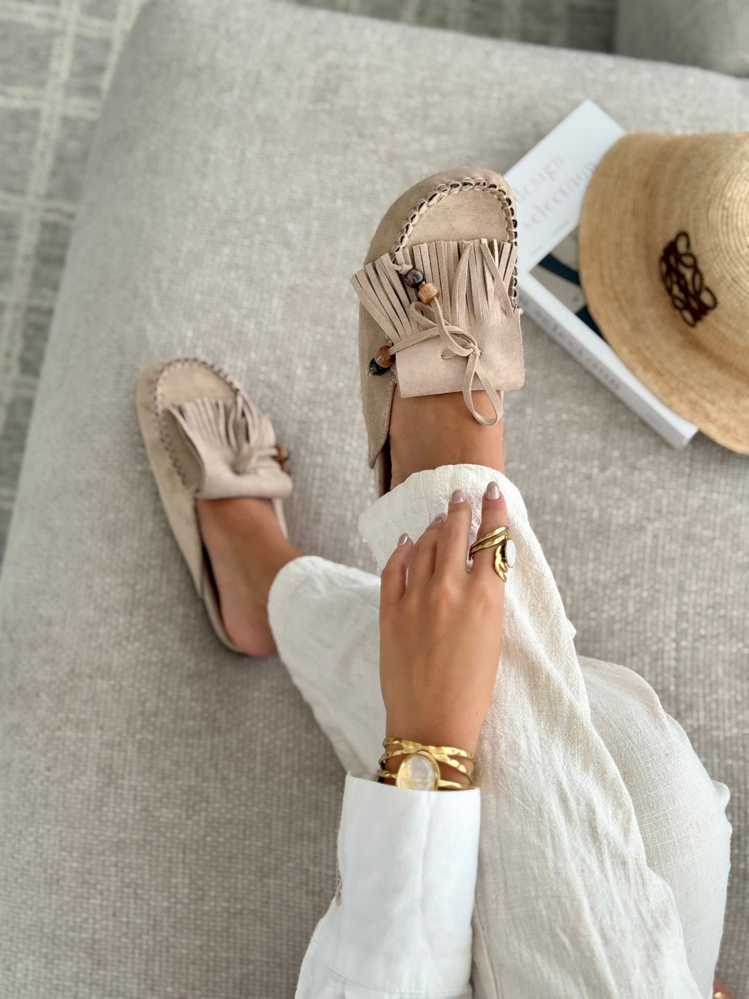 Sabrina Tassel Comfort Mules