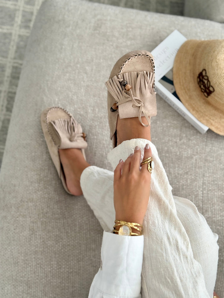 Sabrina Tassel Comfort Mules