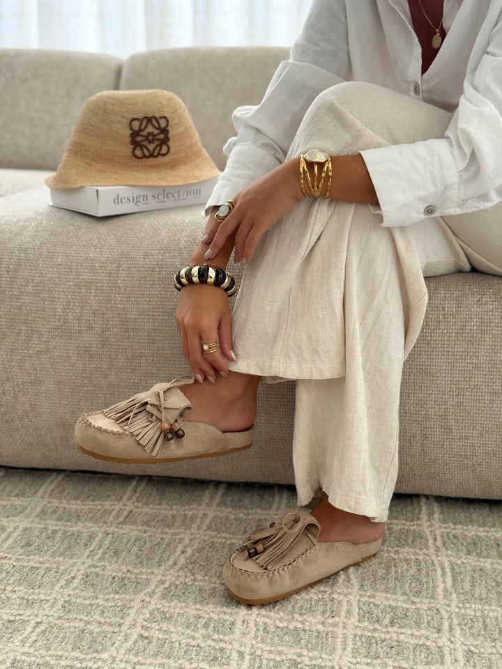 Sabrina Tassel Comfort Mules