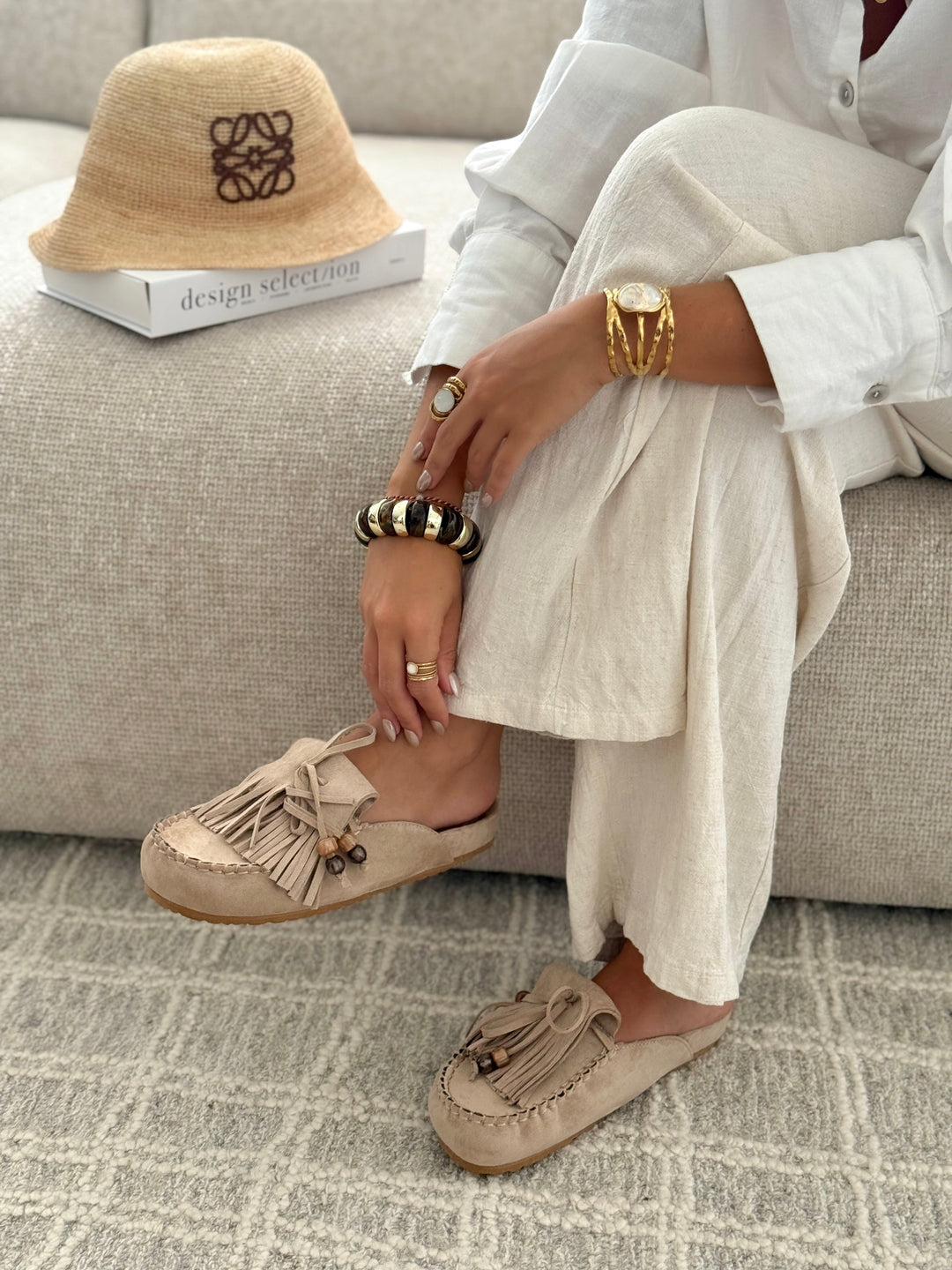 Sabrina Tassel Comfort Mules