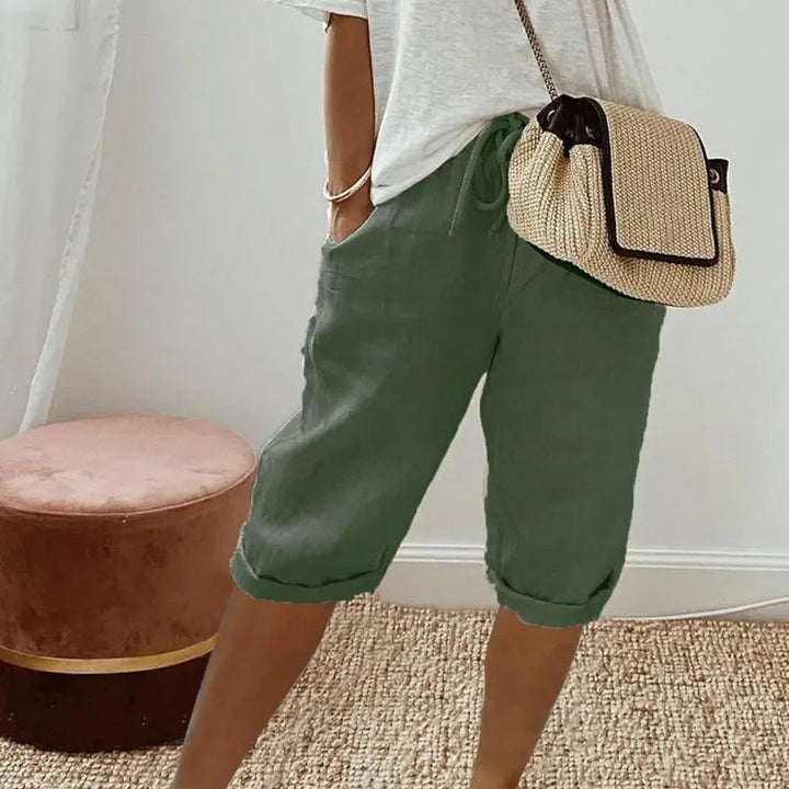 Janet | Full-Length Linen Shorts