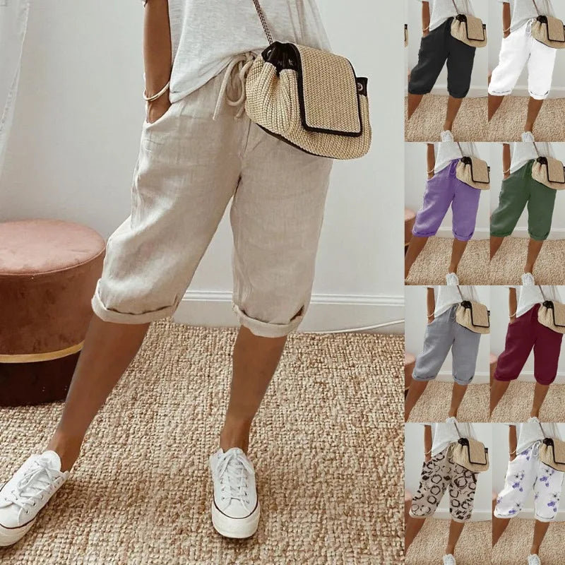 Janet | Full-Length Linen Shorts