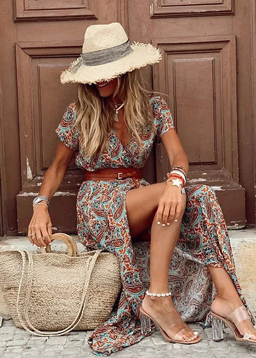Claire | Belted Maxi Dress