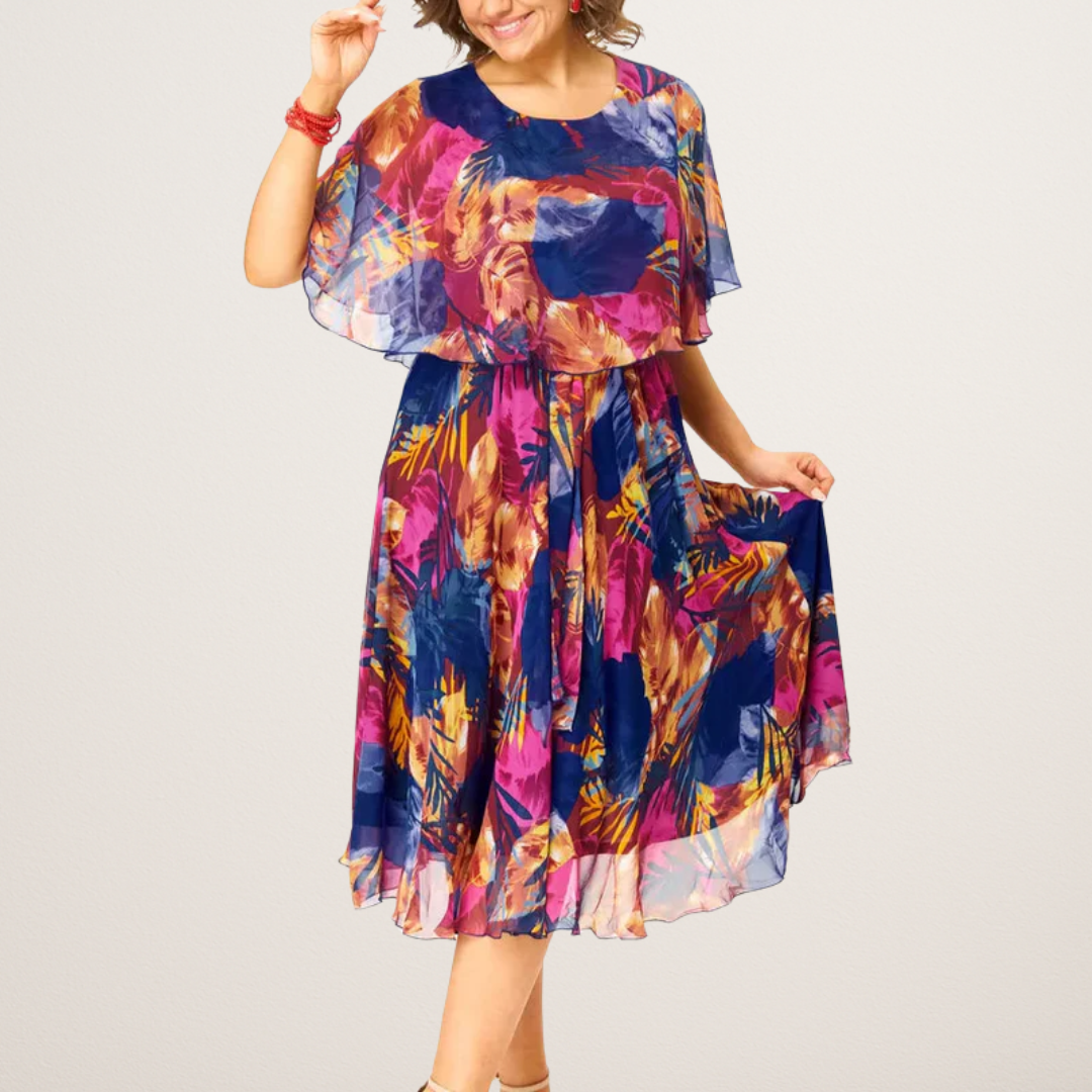 Isabella Flow Overlay Midi Dress