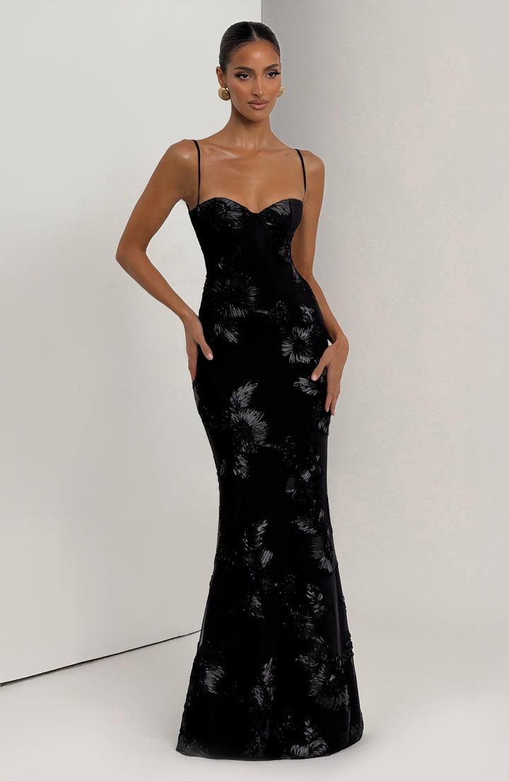 The Elara Sculpted Evening Dress