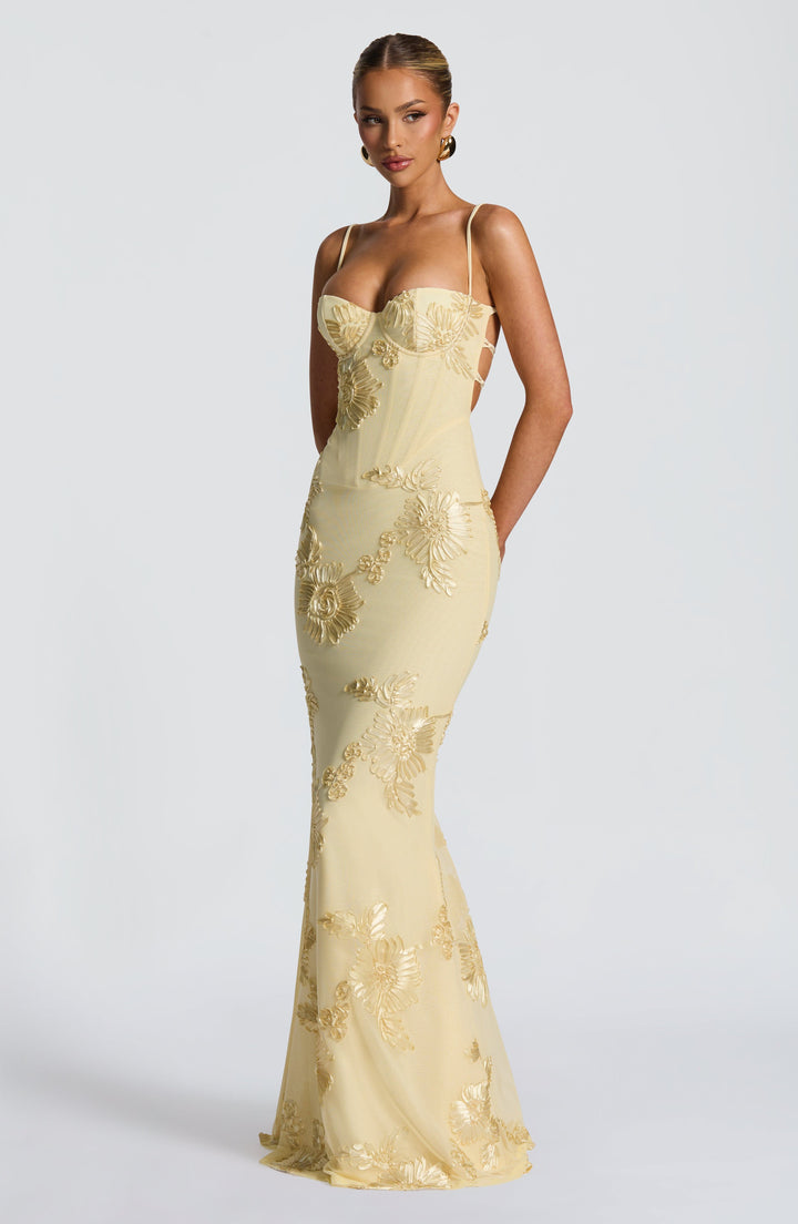 The Elara Sculpted Evening Dress