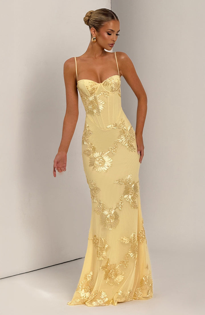 The Elara Sculpted Evening Dress