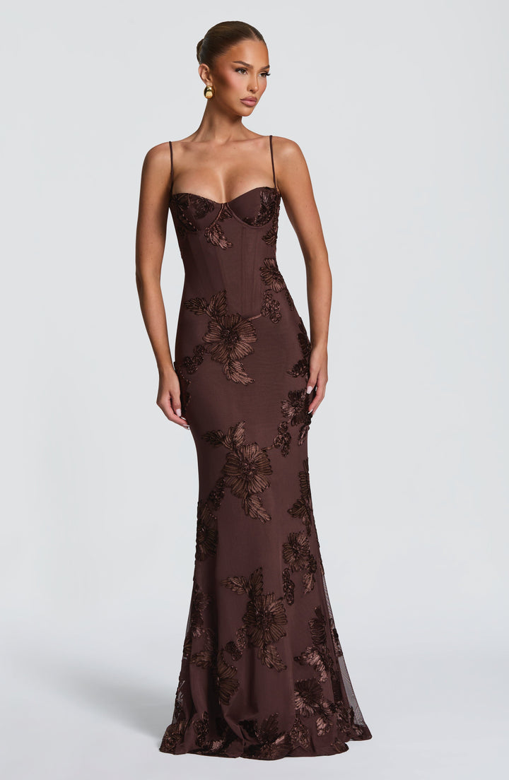 The Elara Sculpted Evening Dress