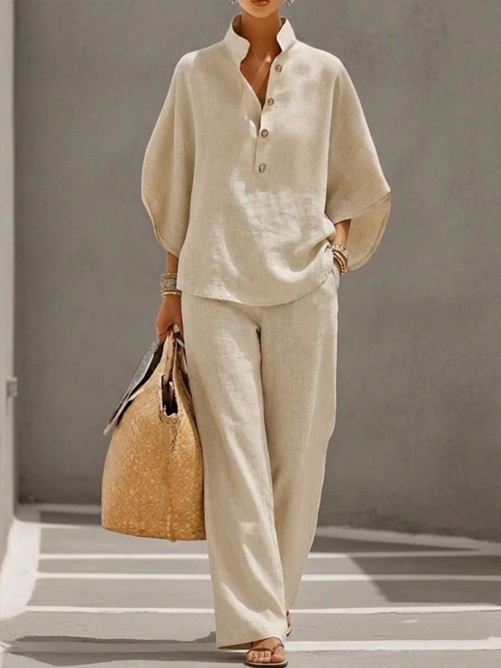 Elena Linen Ease Two-Piece Set