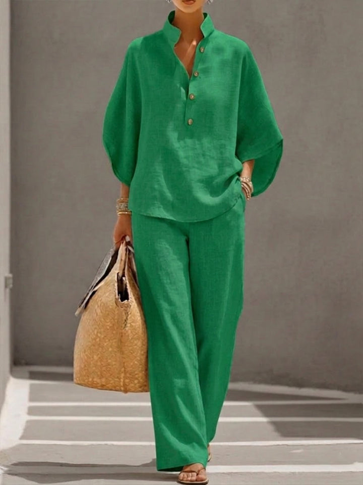 Elena Linen Ease Two-Piece Set