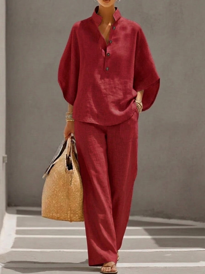 Elena Linen Ease Two-Piece Set