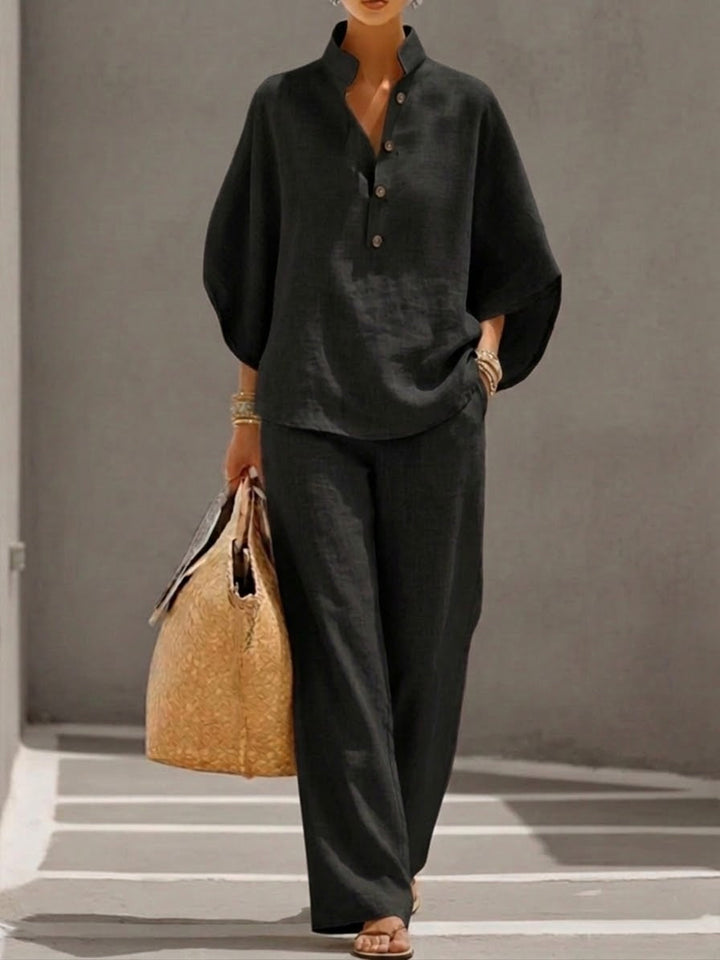 Elena Linen Ease Two-Piece Set