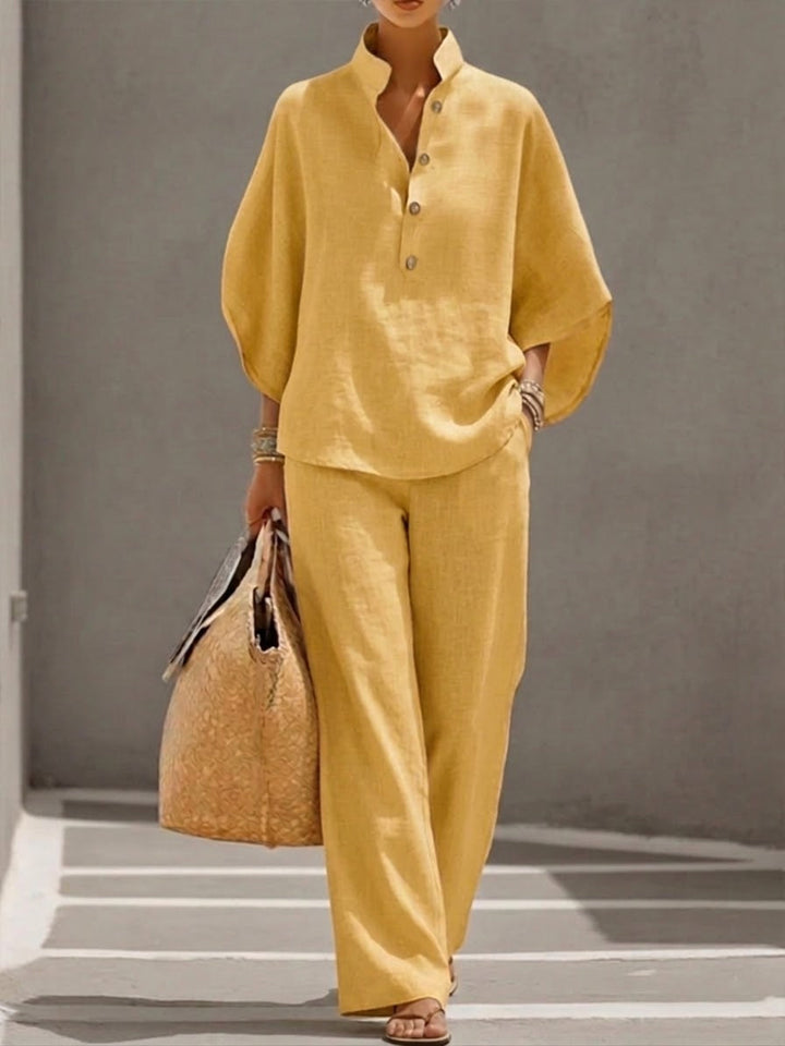 Elena Linen Ease Two-Piece Set
