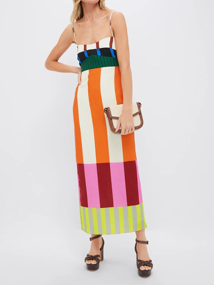 Louise | Soft Stripe Maxi Dress